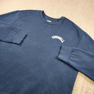 Unwell Sweatshirt Women XXL In Good Company Blue Pullover Fleece Crewneck